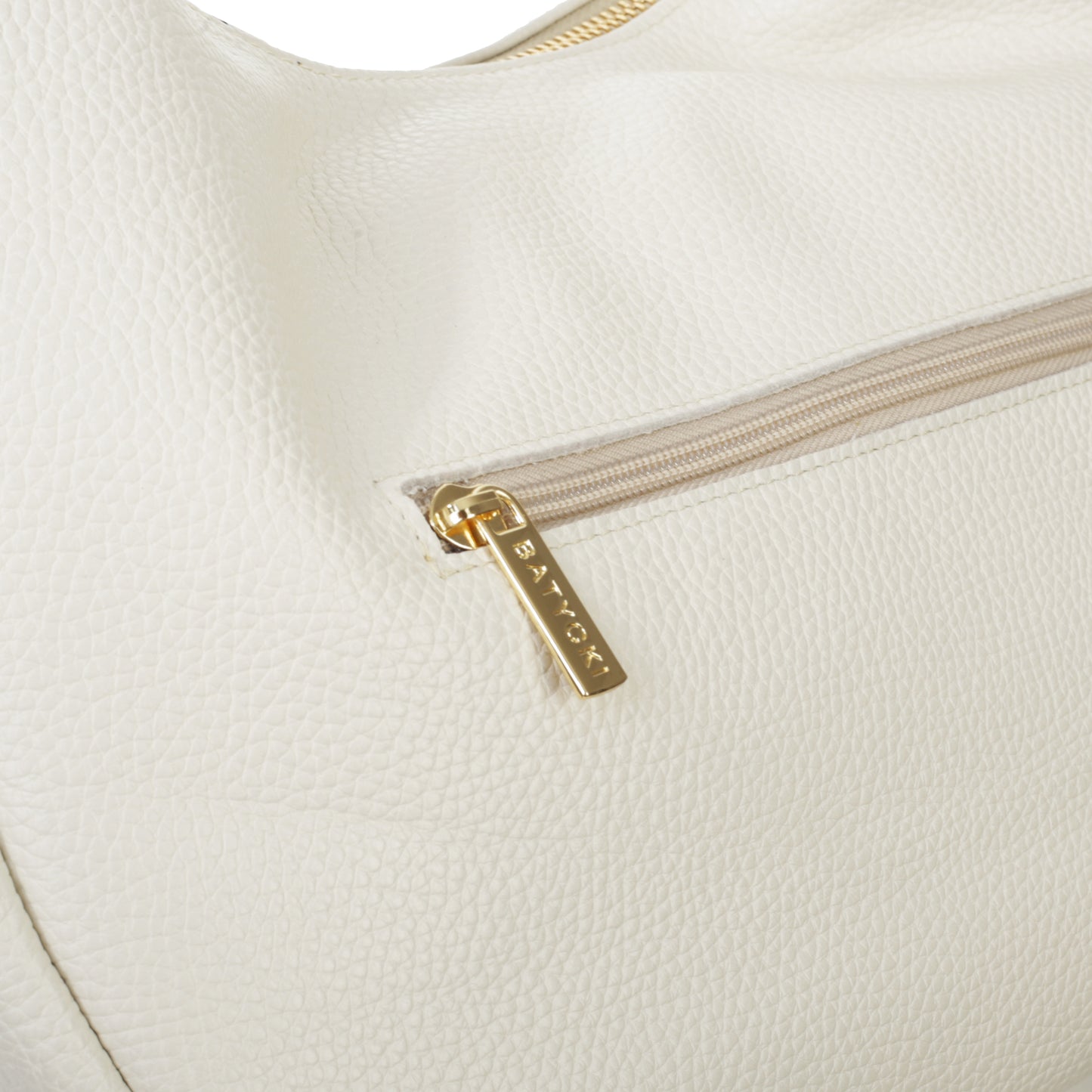 Women's leather bag Five MRS DRAMA x BATYCKI mousse ecru