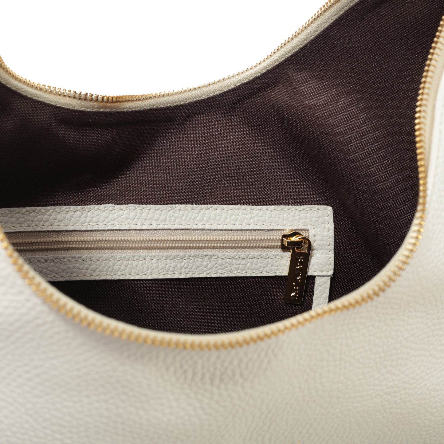 Women's leather bag Five MRS DRAMA x BATYCKI mousse ecru