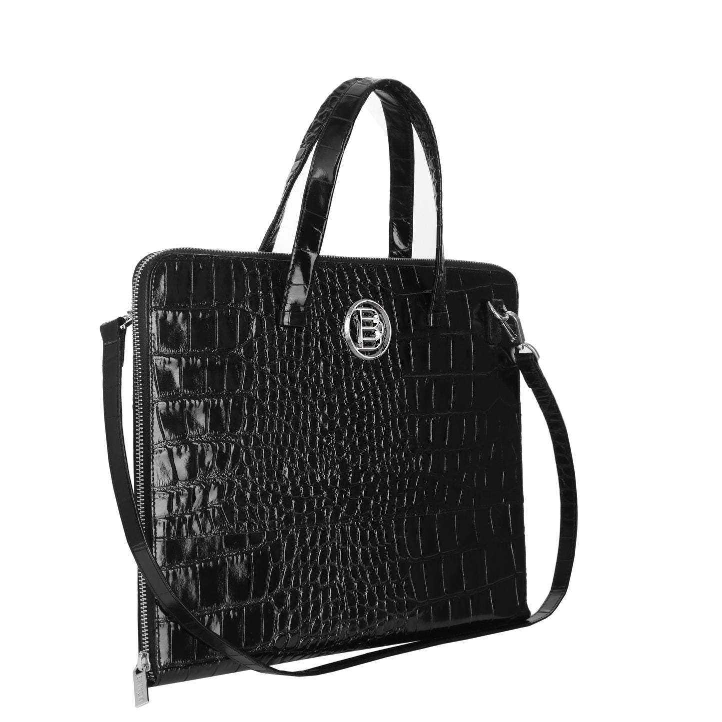 Etui skórzane na laptopa croco black