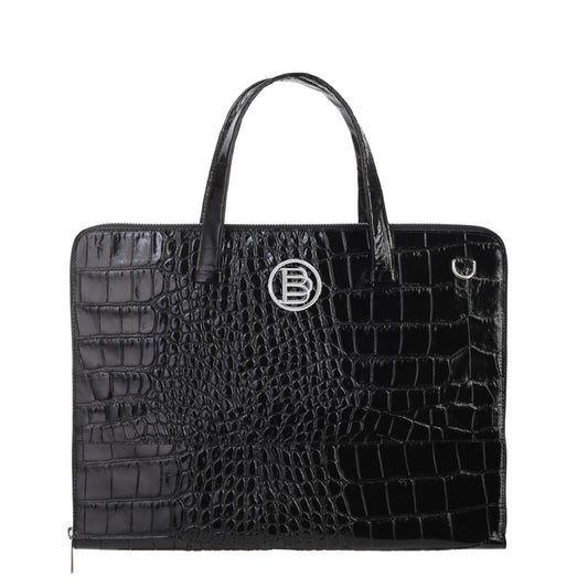 Etui skórzane na laptopa croco black