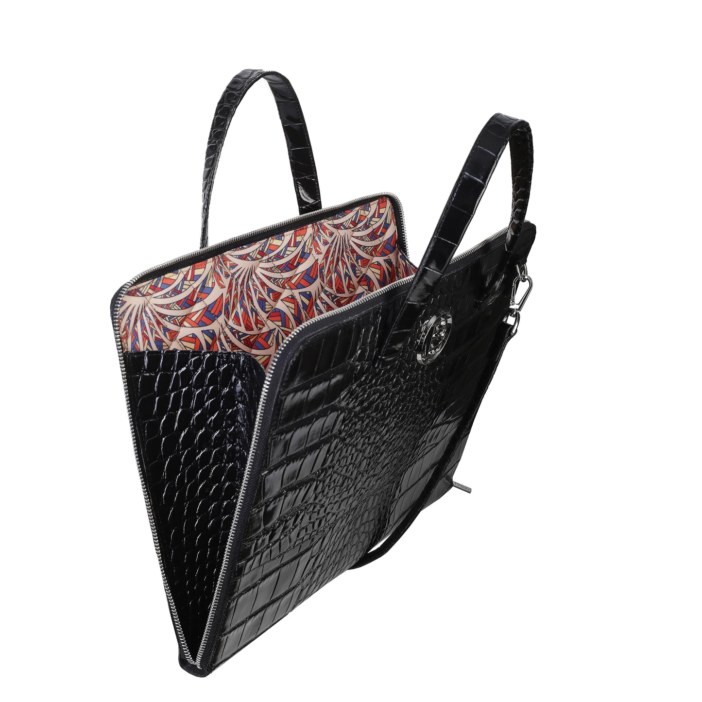 Etui skórzane na laptopa croco black
