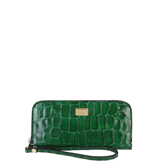 Cuca mate green women's leather wallet