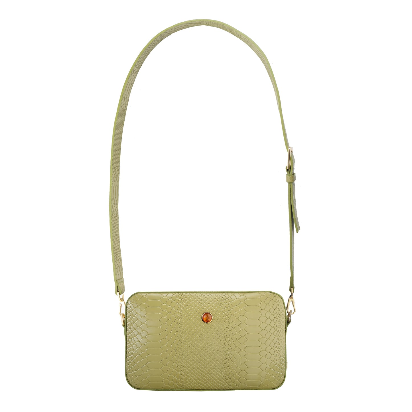 Alfie olivfarbene Damenhandtasche aus Leder