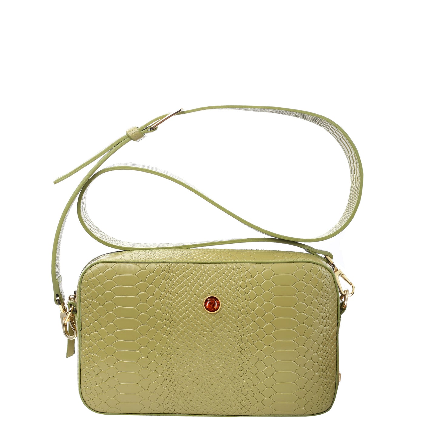 Alfie olivfarbene Damenhandtasche aus Leder