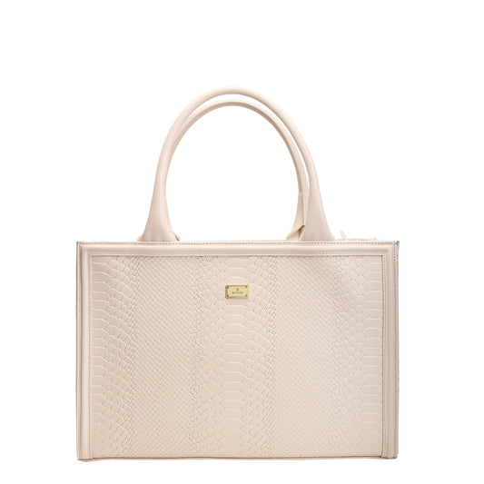 Ana ecru leather women's handbag