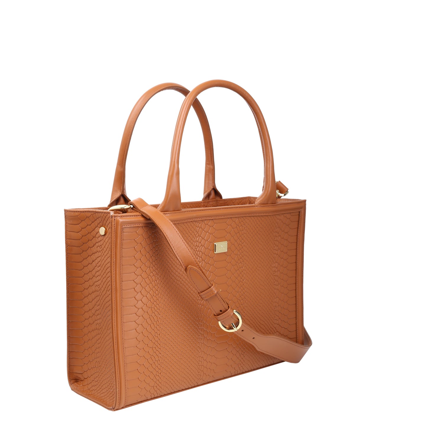 Ana cognacfarbene Damenhandtasche aus Leder
