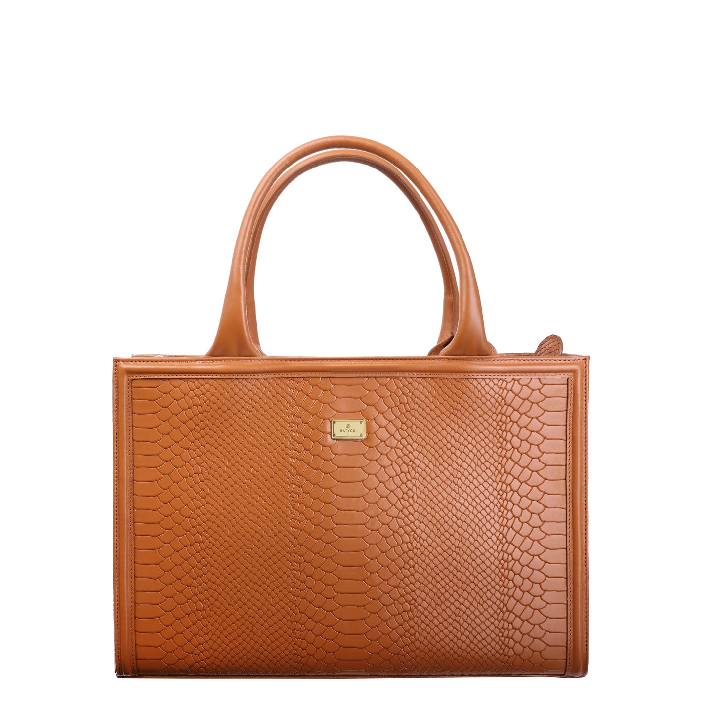 Ana cognacfarbene Damenhandtasche aus Leder