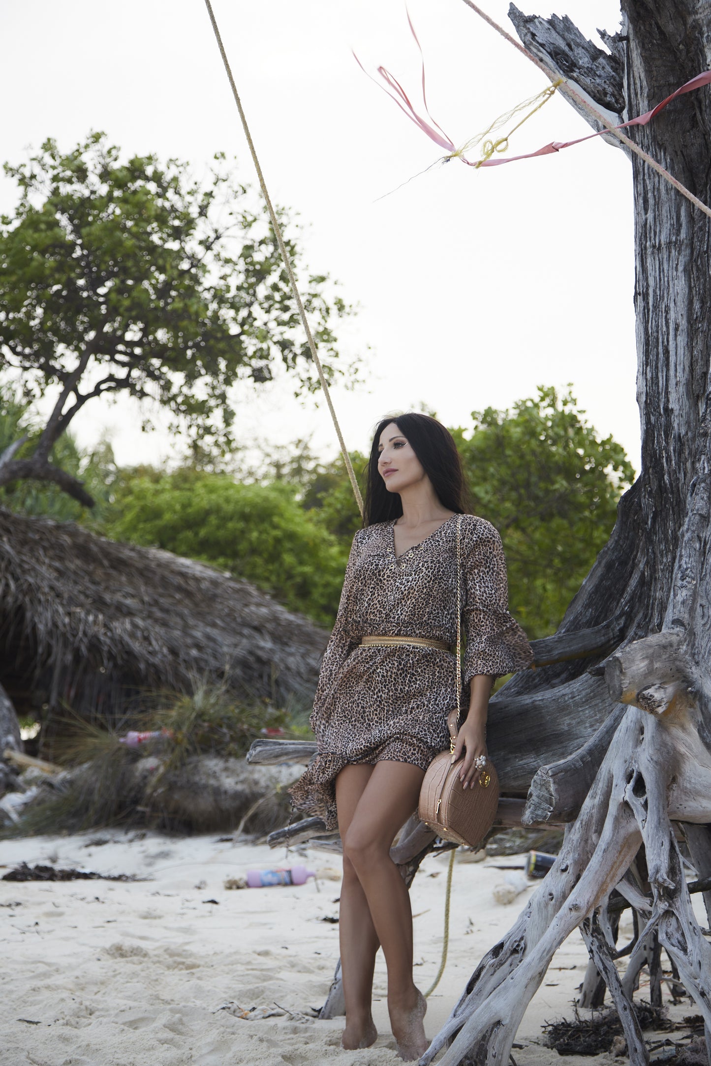 Torebka damska skórzana Avila croco camel