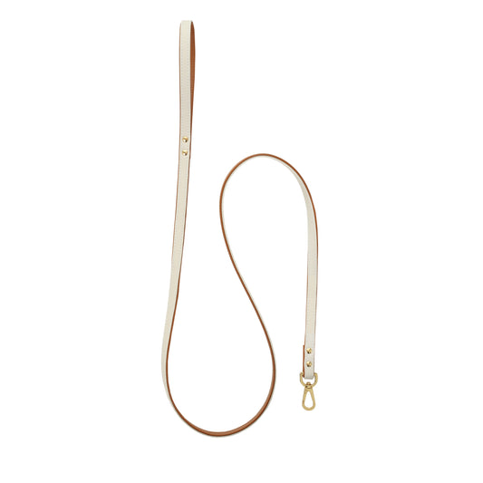 Ecru nappa leash for your pet