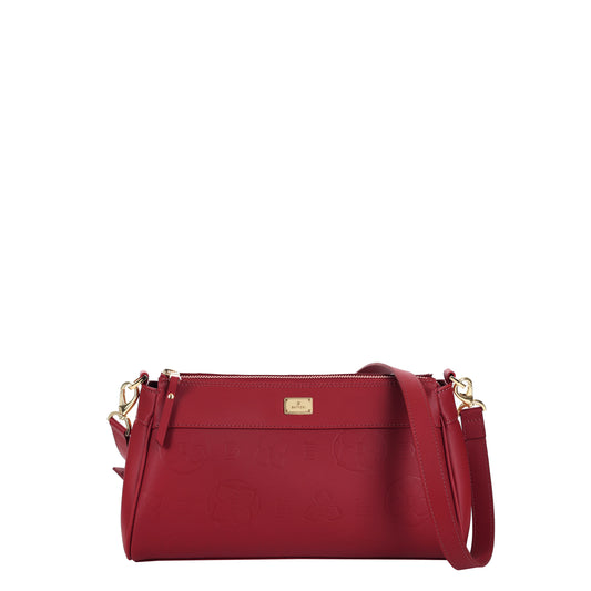 Levre nappa claret women's leather handbag