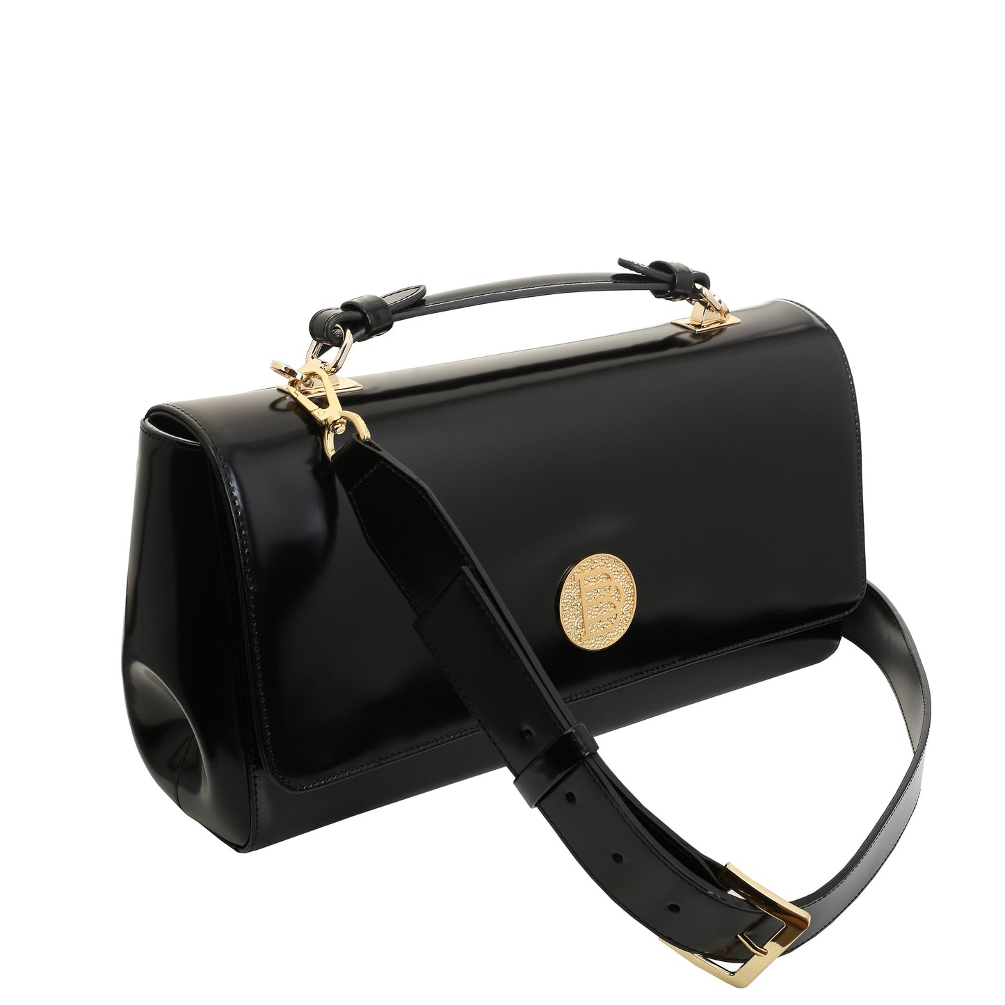 Women's leather bag Unity specchio black