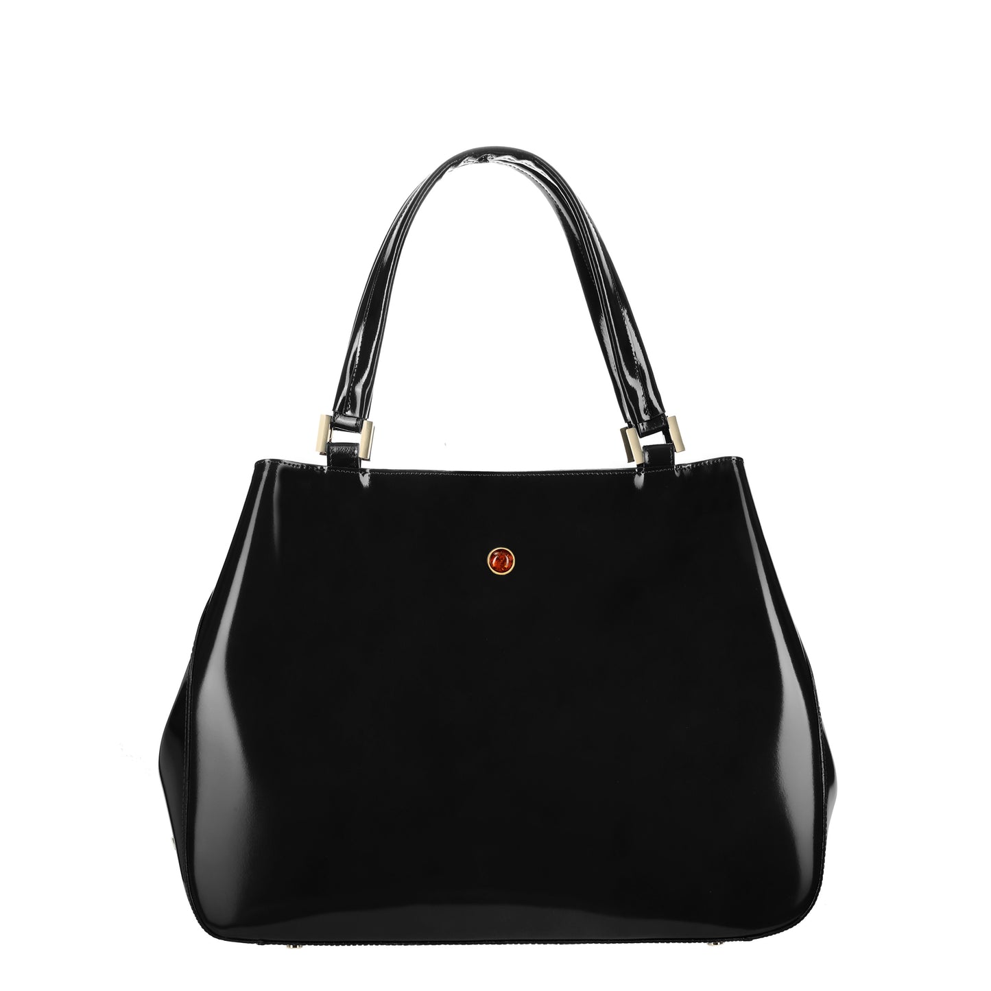 Schwarze Damenhandtasche aus Leder von Mamma Specchio