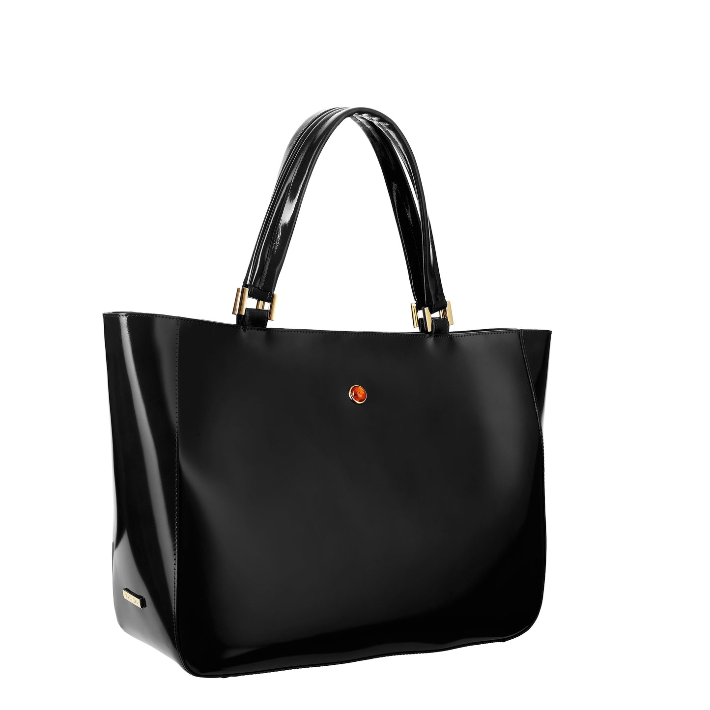 Schwarze Damenhandtasche aus Leder von Mamma Specchio