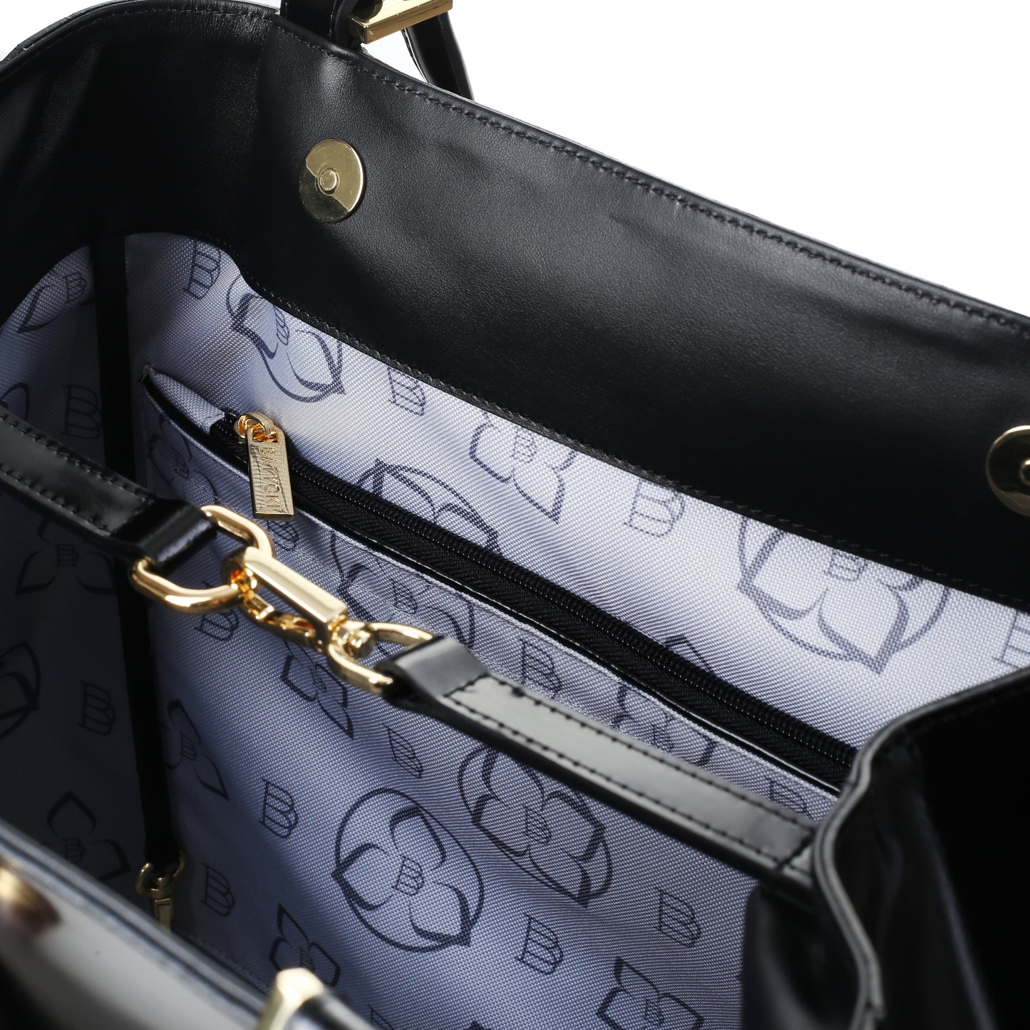 Schwarze Damenhandtasche aus Leder von Mamma Specchio