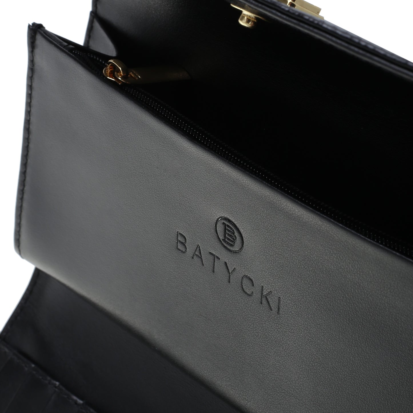 Schwarze Damen-Lederbrieftasche von Specchio