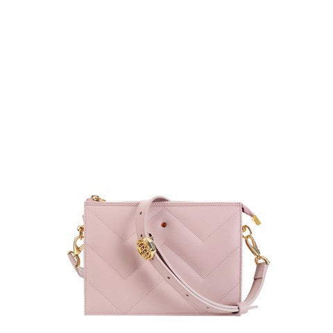 Cicle nappa powder pink women's leather handbag