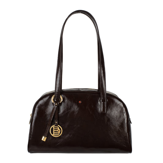 Bolso de mano de mujer Colette de piel naplak marrón