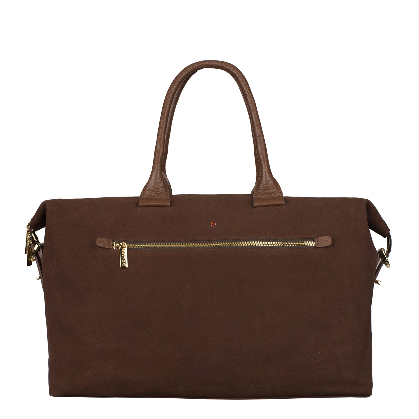 Bolso de mano Gwene de piel de ante marrón para mujer