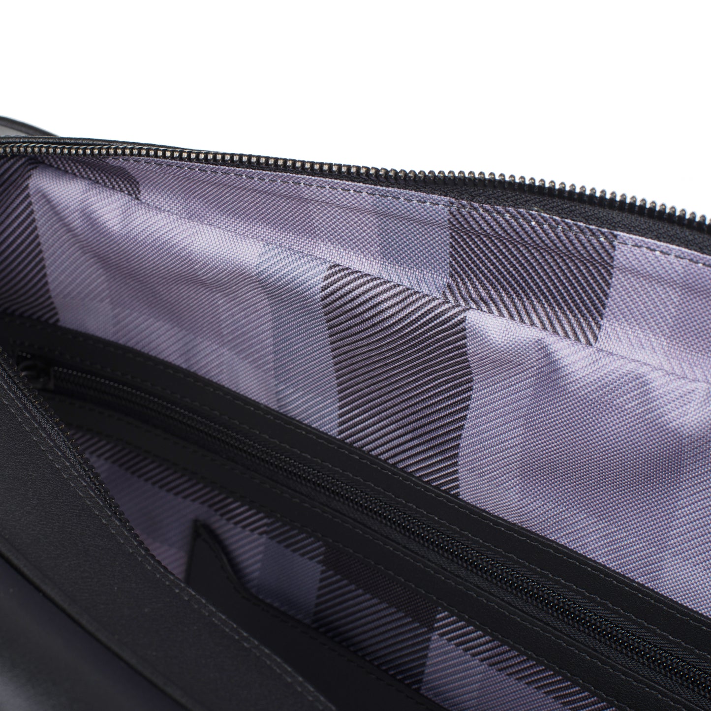 Bolso individual de piel para portátil, color napa negro