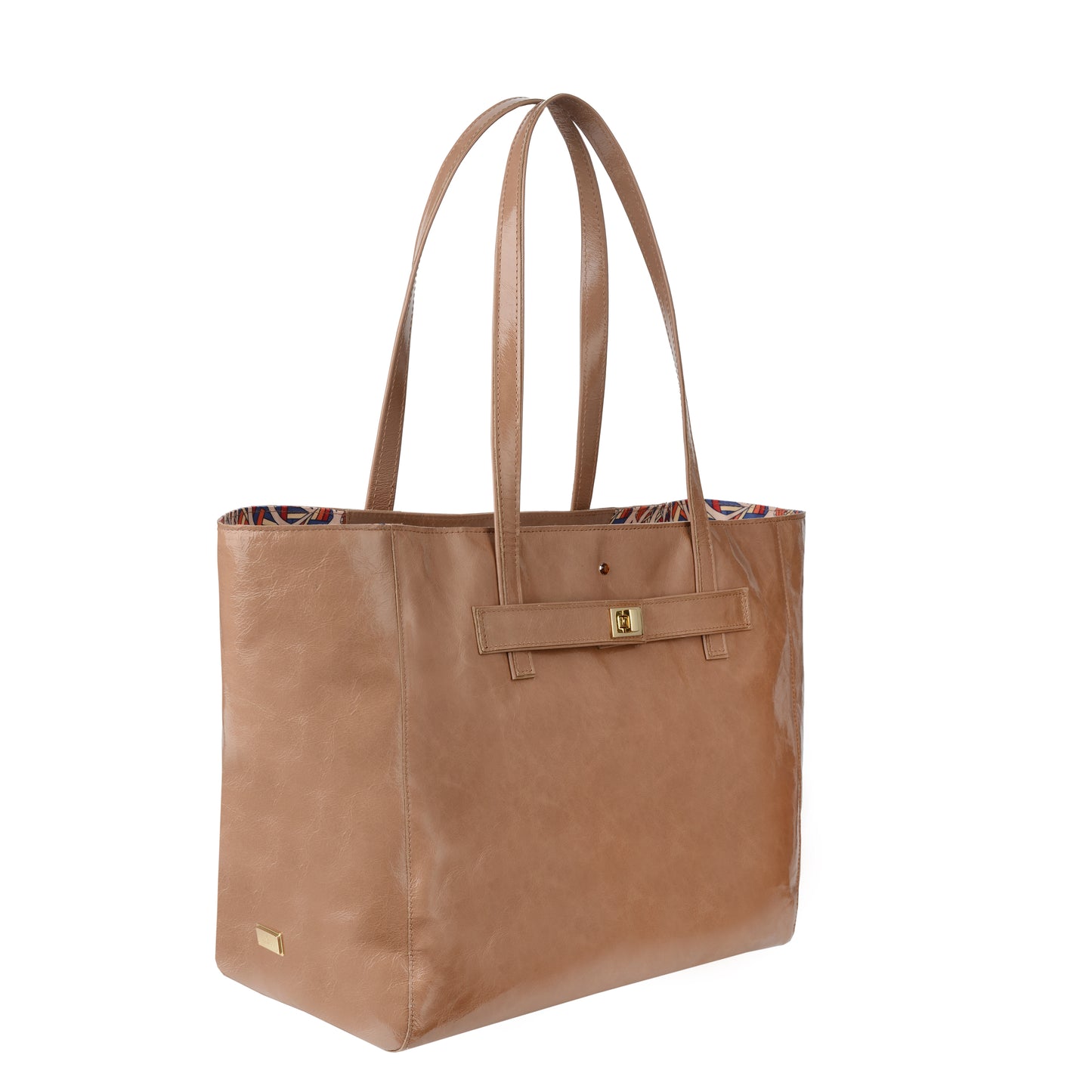 Bolso de mano de piel para mujer Mirer, naplak camel