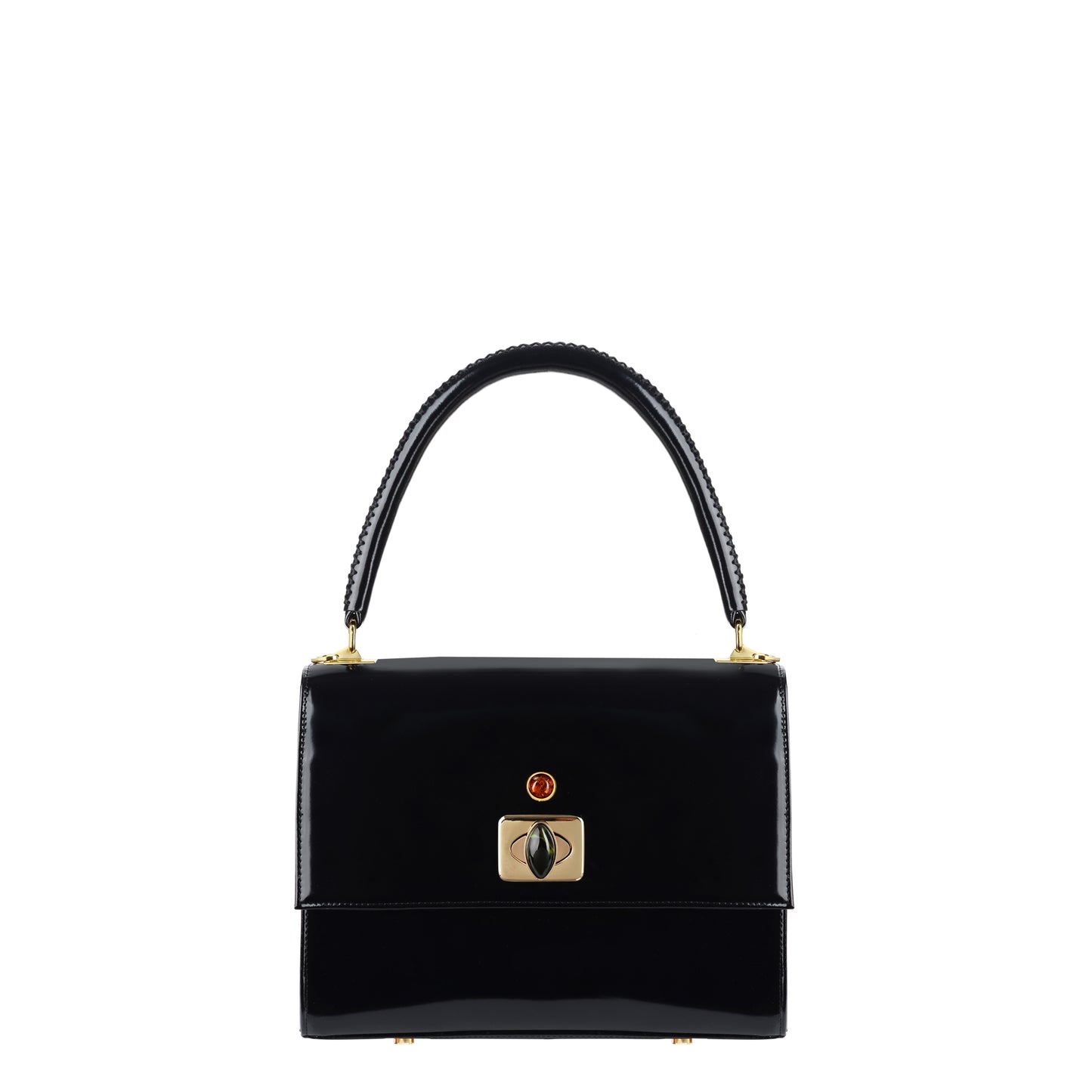 Bolso de cuero verde Selina Specchio