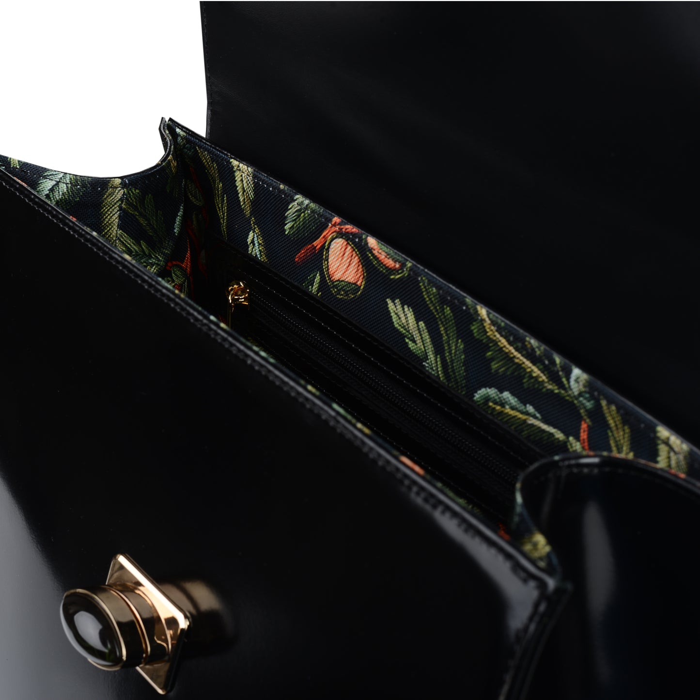 Bolso de cuero verde Selina Specchio