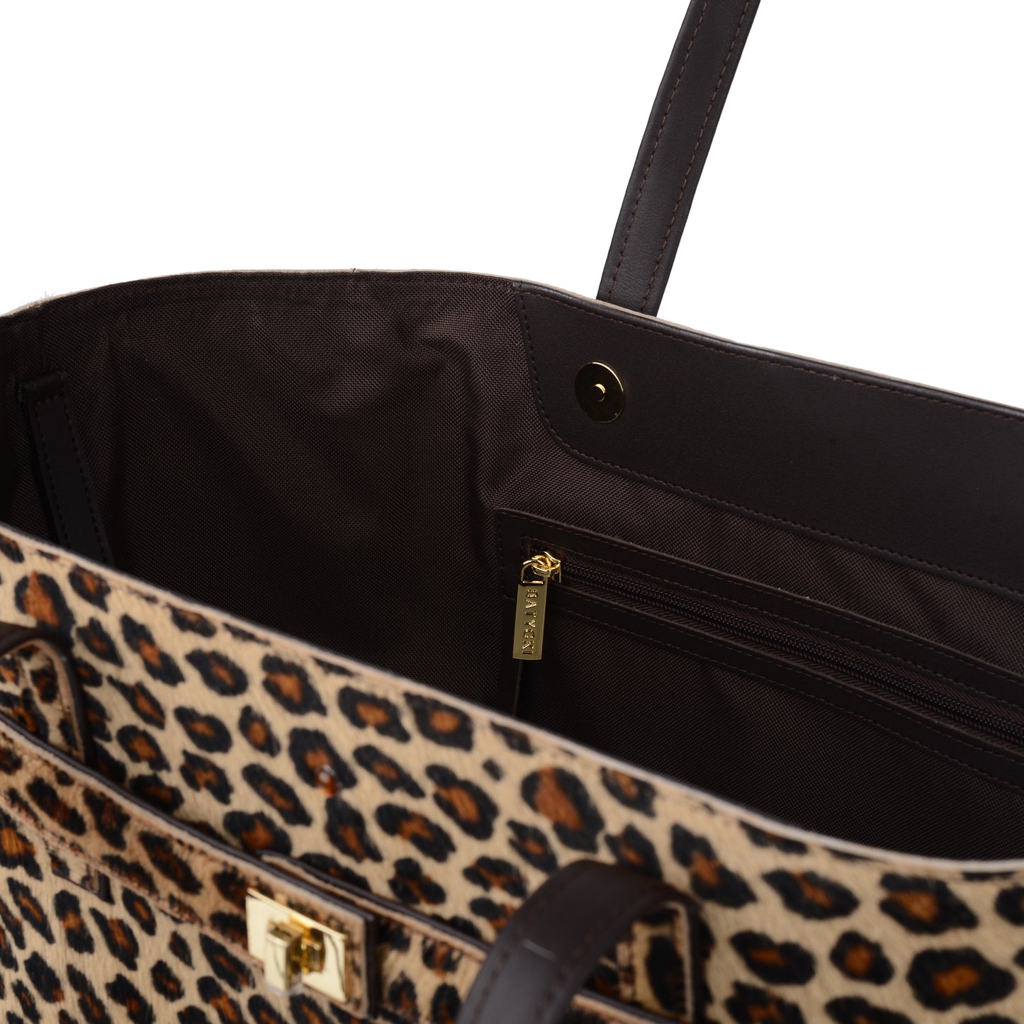 Mirer Damenhandtasche aus Leopardenleder