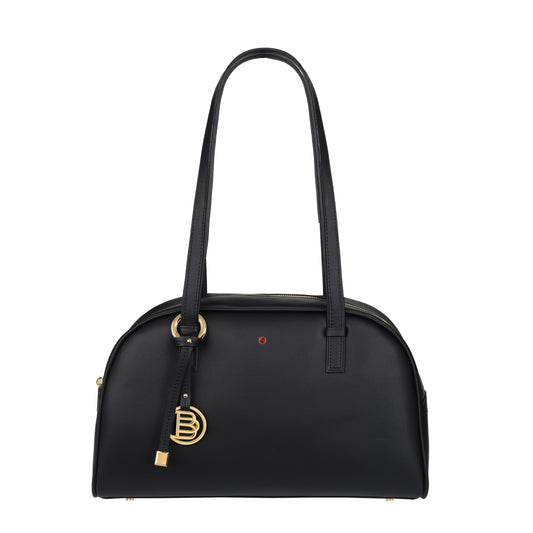 Bolso de mano Colette de piel napa negra para mujer