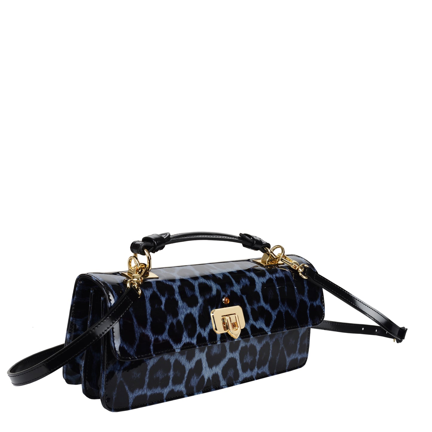 Torebka damska skórzana Rule leopard blue