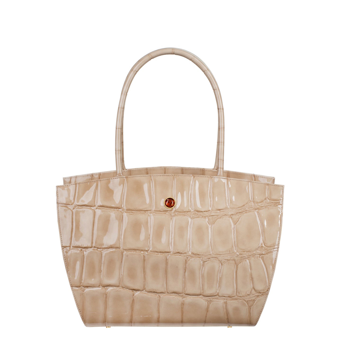 Sophia L Handtasche aus beigefarbenem Krokodilleder