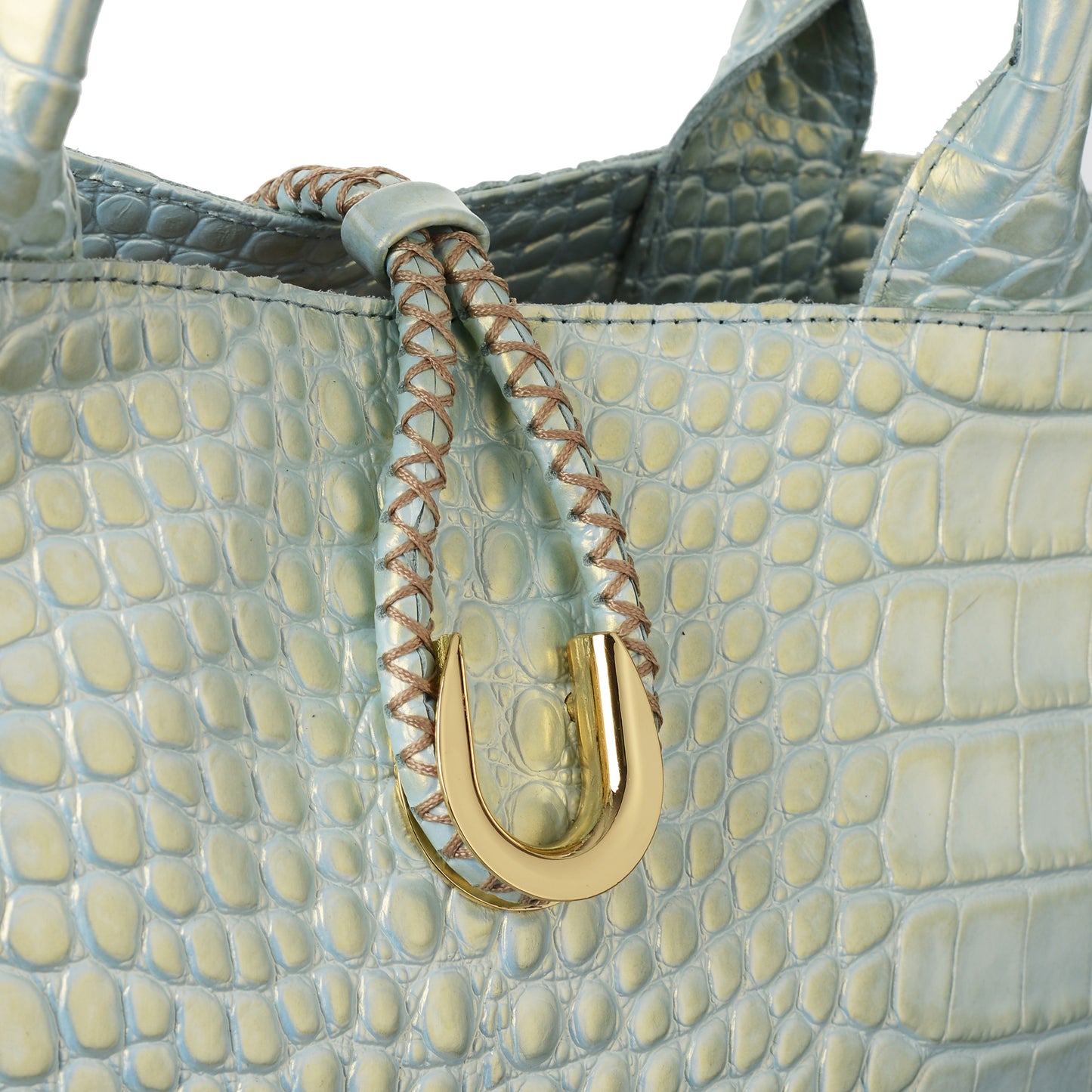 Torebka damska skórzana New Gaia coco light blue