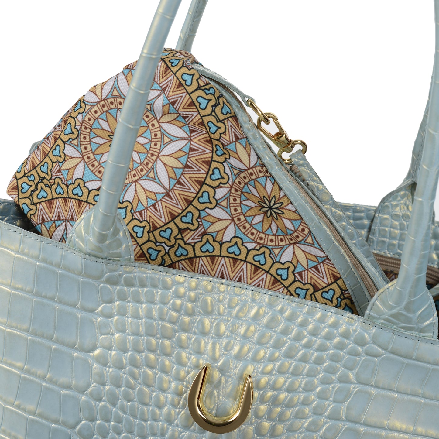 Torebka damska skórzana New Gaia coco light blue