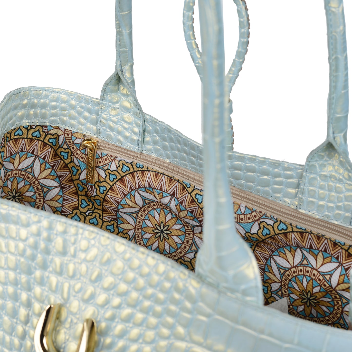 Torebka damska skórzana New Gaia coco light blue