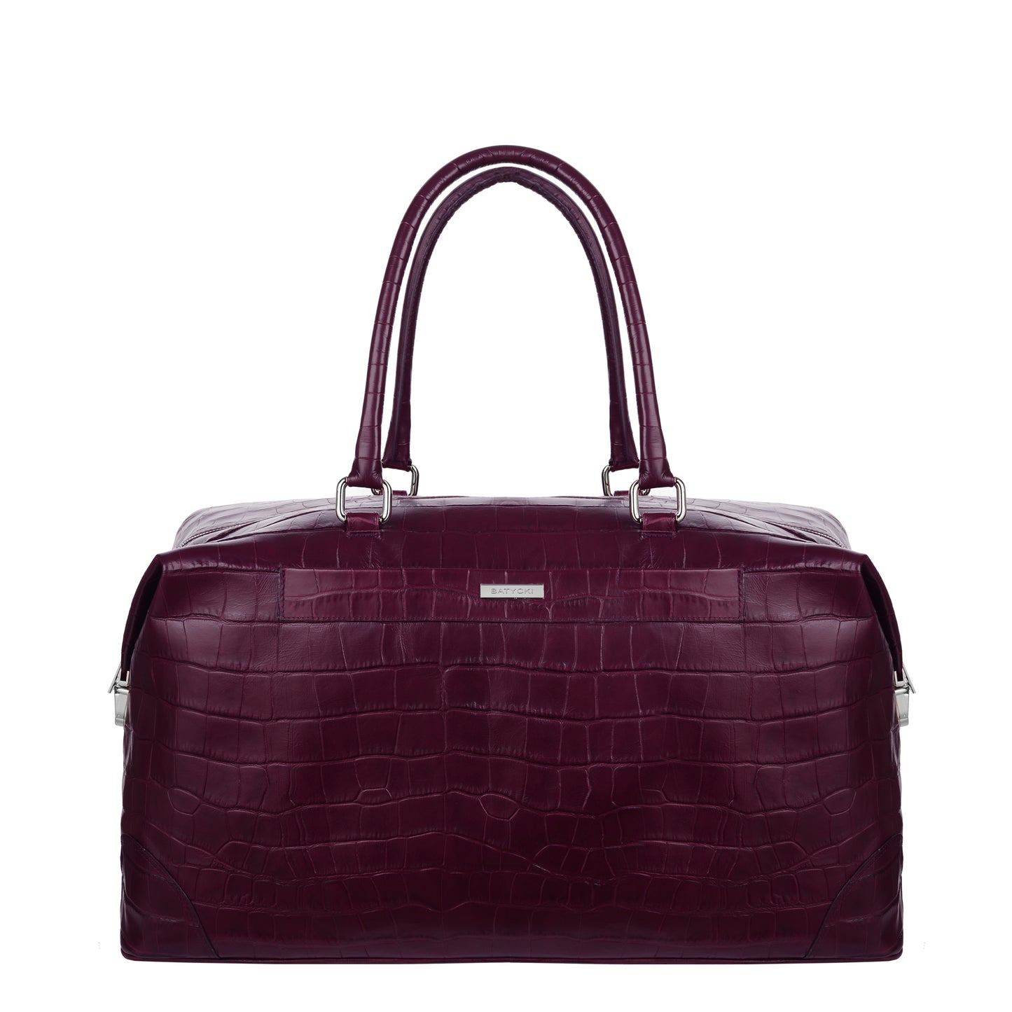 Nappa black leather travel bag