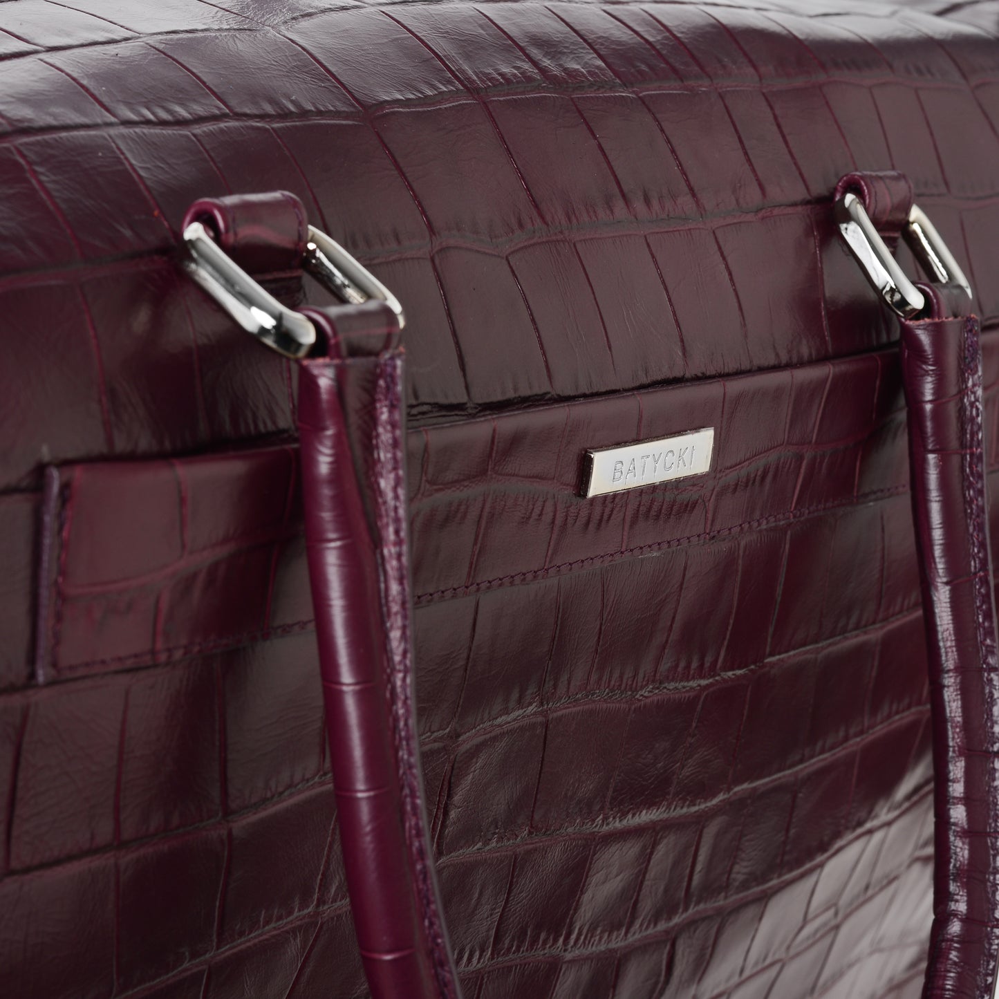 Nappa black leather travel bag