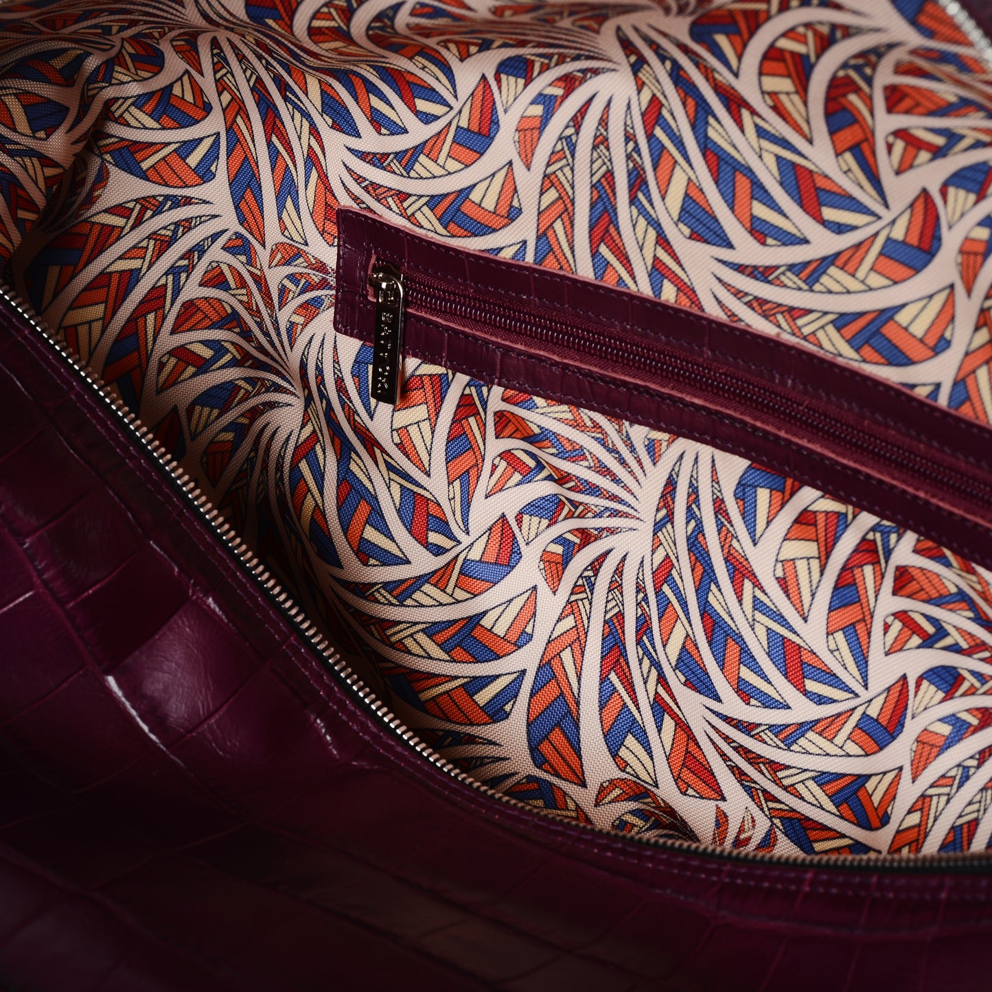 Nappa black leather travel bag