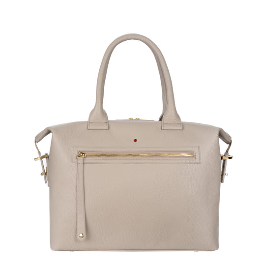 Bolso de mano de piel de topo Gwene Floter para mujer
