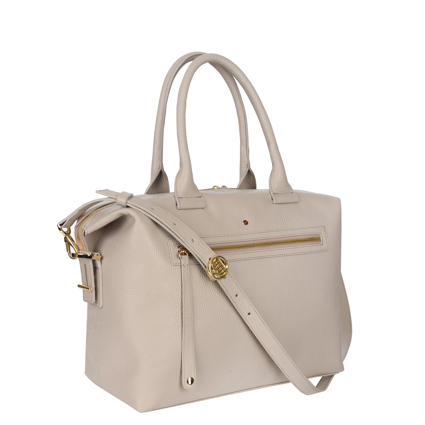 Bolso de mano de piel de topo Gwene Floter para mujer