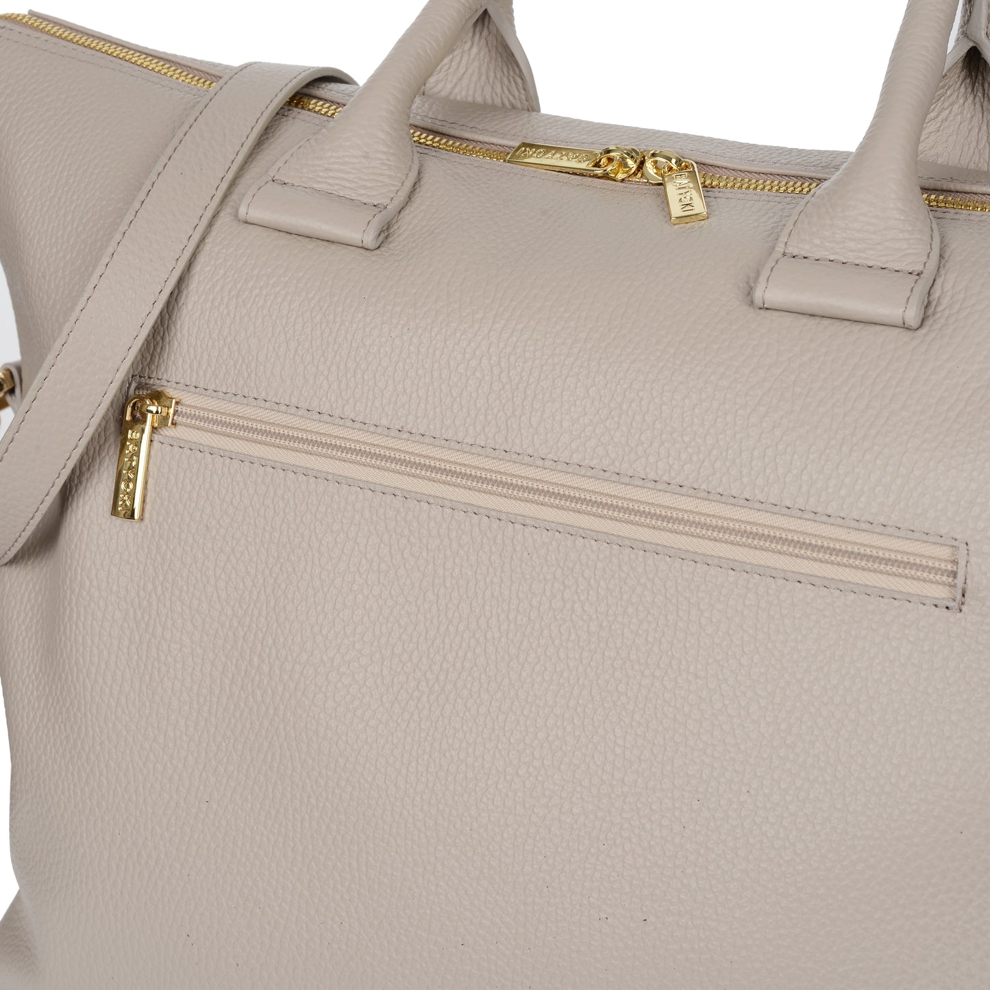 Bolso de mano de piel de topo Gwene Floter para mujer