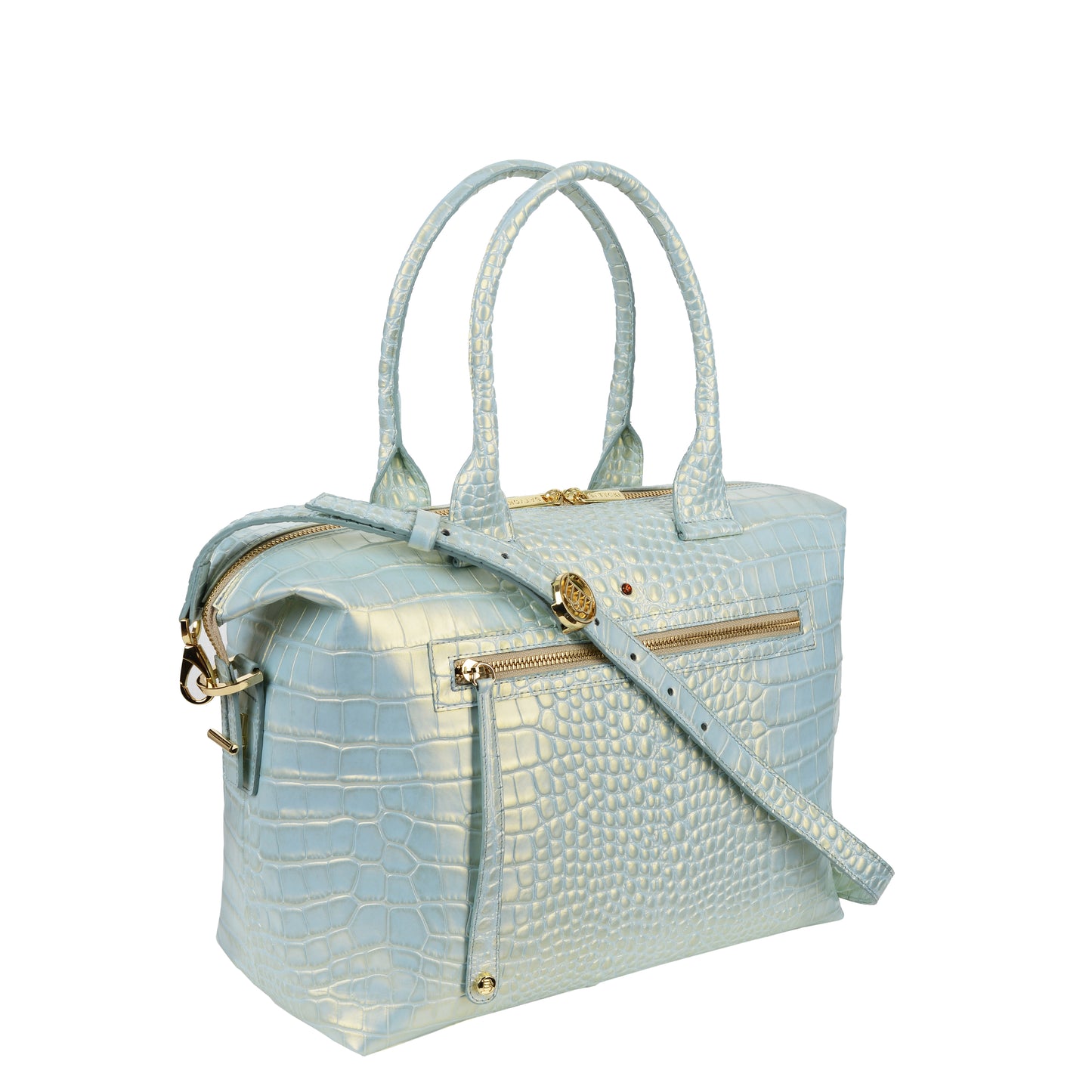 Torebka damska skórzana Gwene small coco light blue