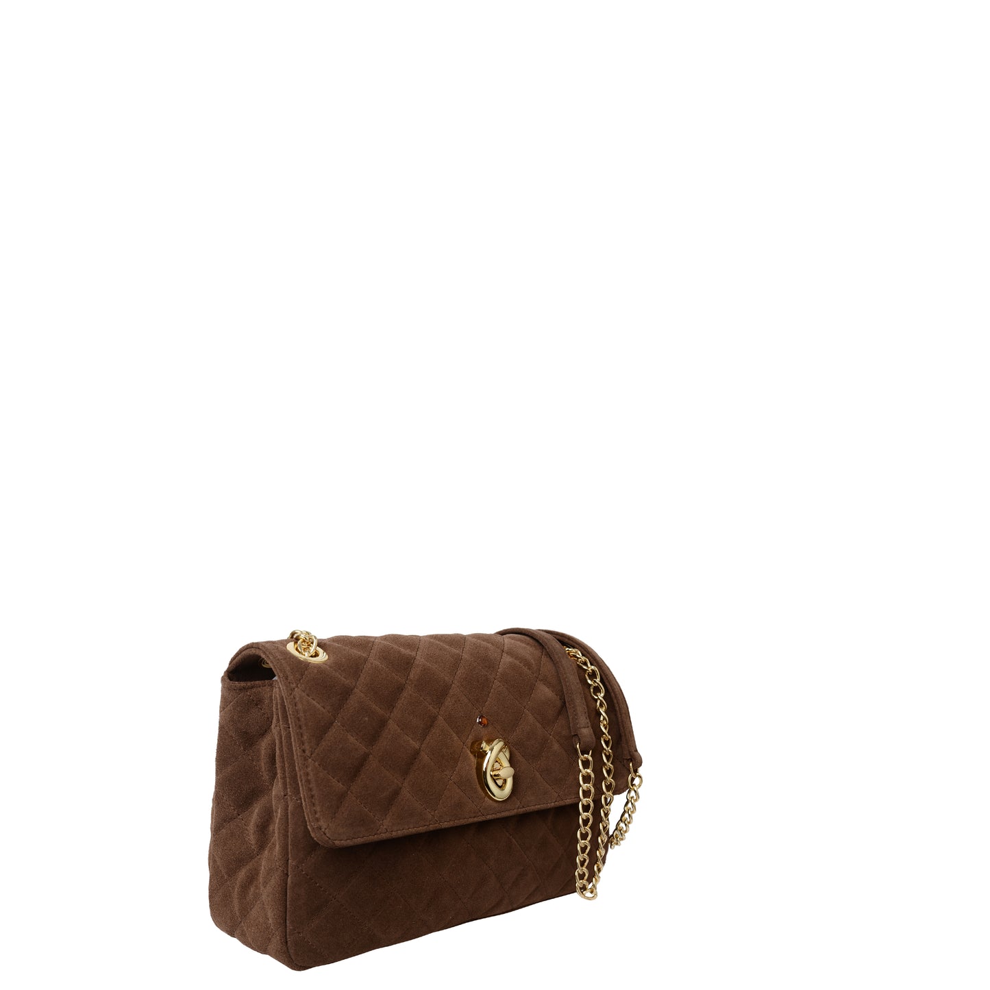 Torebka damska skórzana Aya suede brown