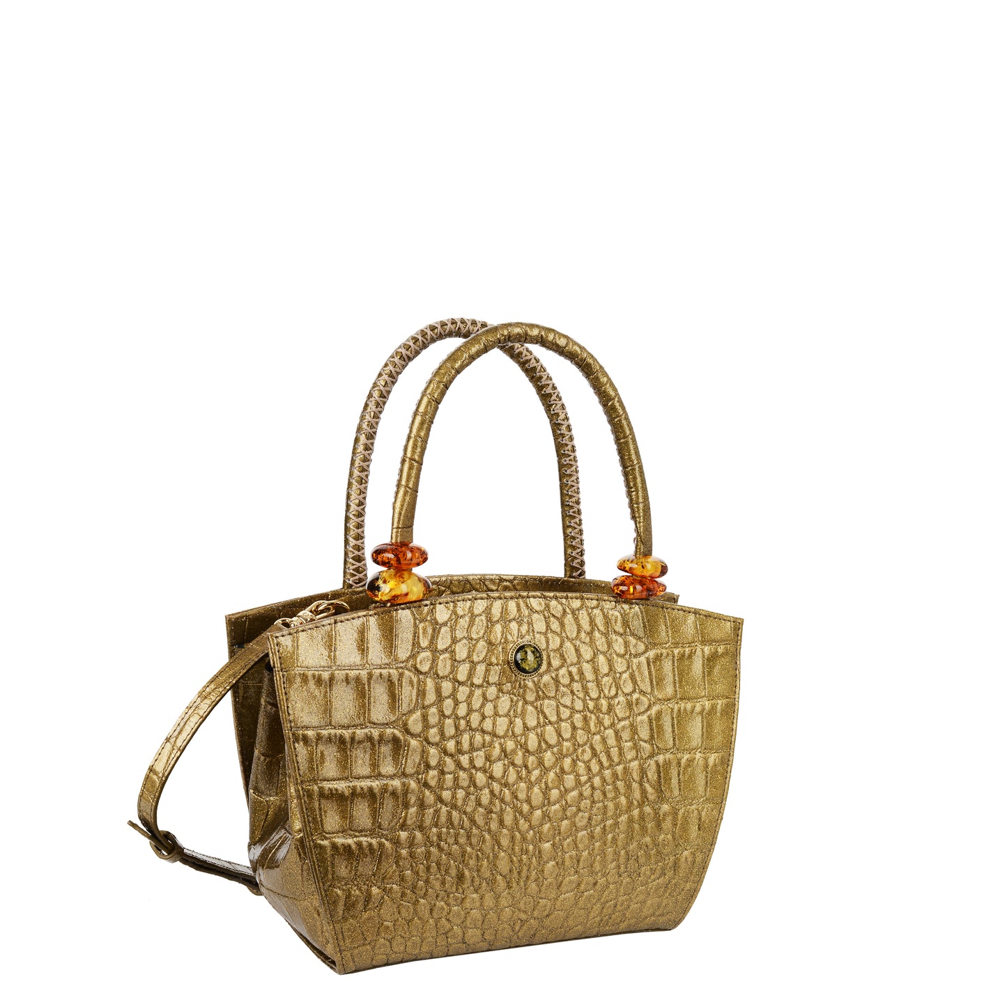 Sophia Leopard Blue Women's Leather Handbag