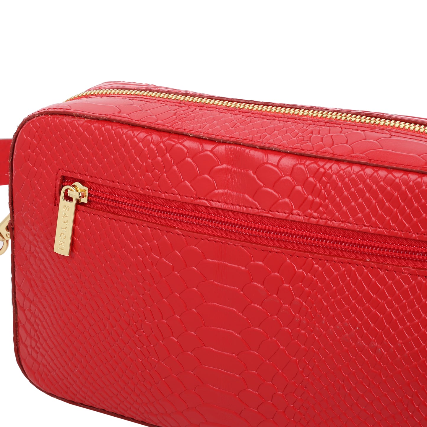 Women's leather handbag Alfie red