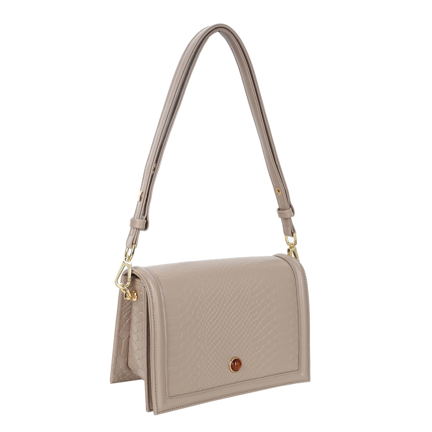 Bolso de piel mujer Maya topo