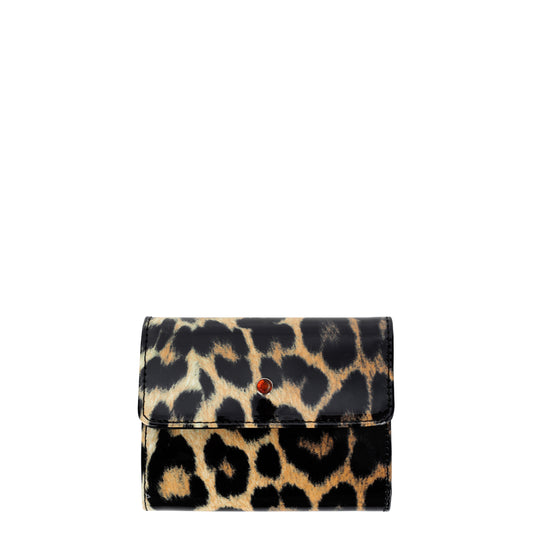 Cartera mini mujer piel leopardo multicolor