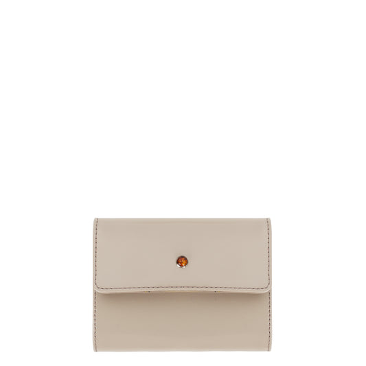 Cartera mini mujer de piel specchio taupe