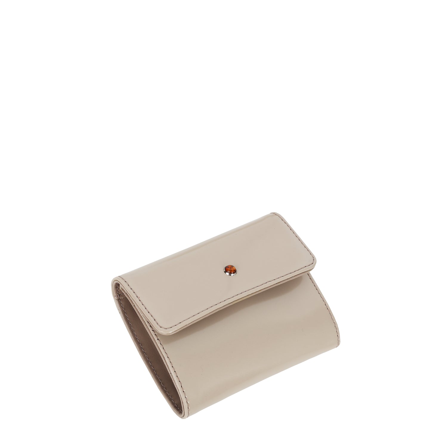 Cartera mini mujer de piel specchio taupe