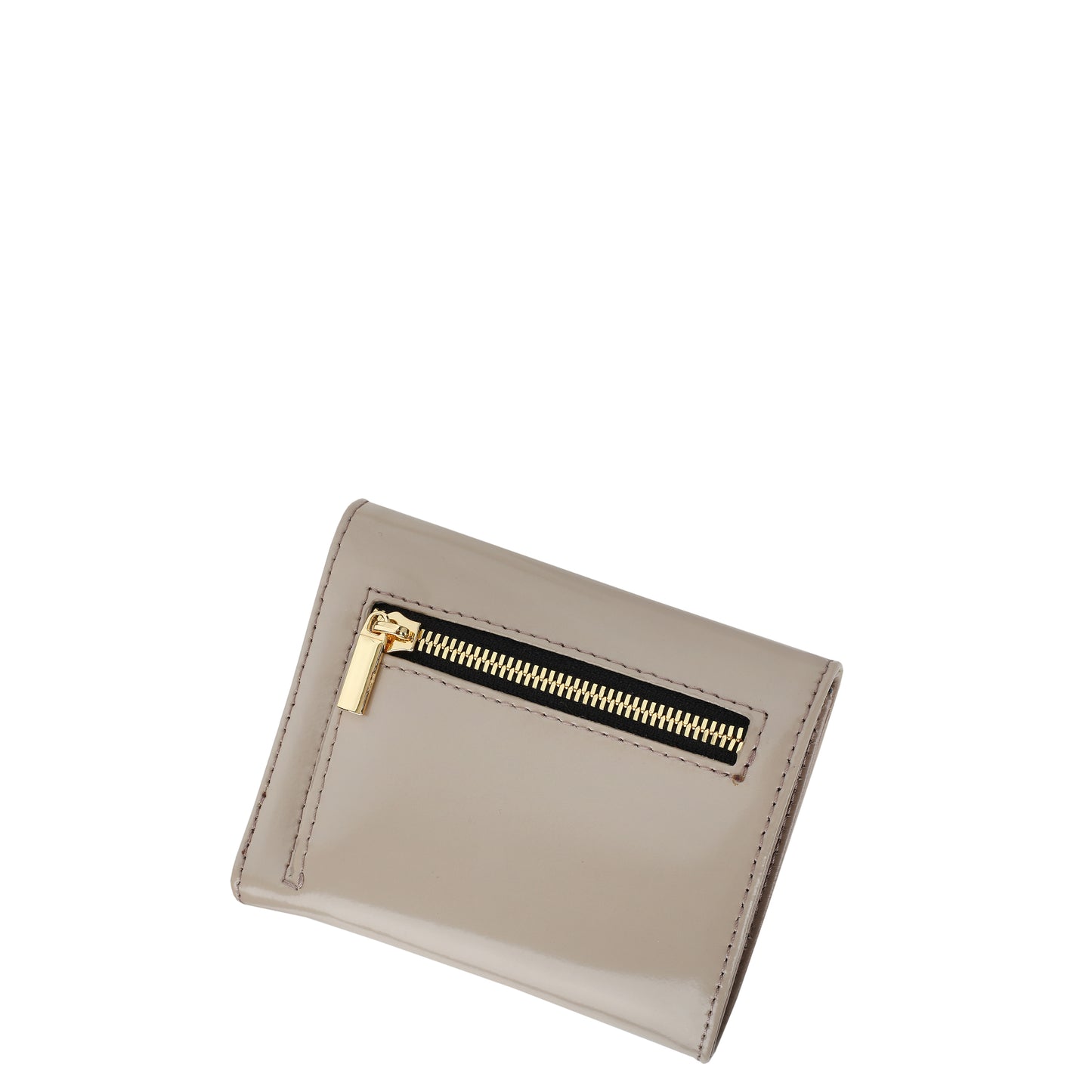 Cartera mini mujer de piel specchio taupe