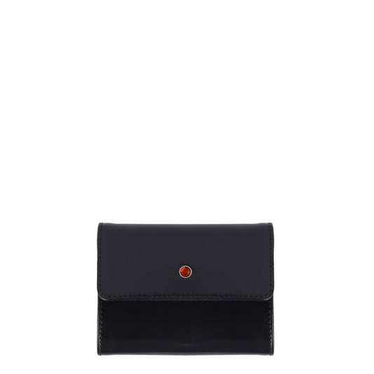 Cartera mini mujer de piel specchio negro