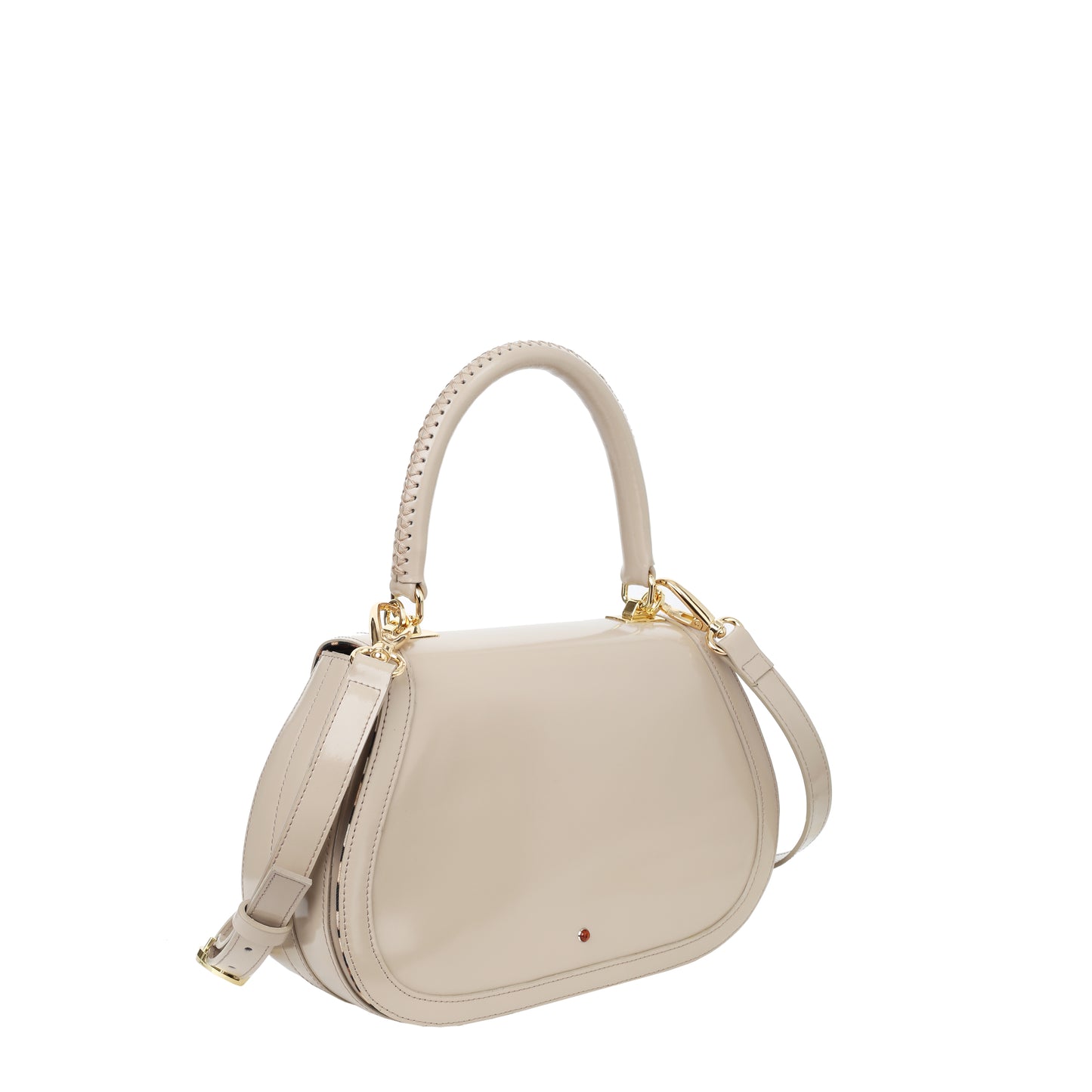 Bolso de mano mujer Edith de piel m specchio taupe